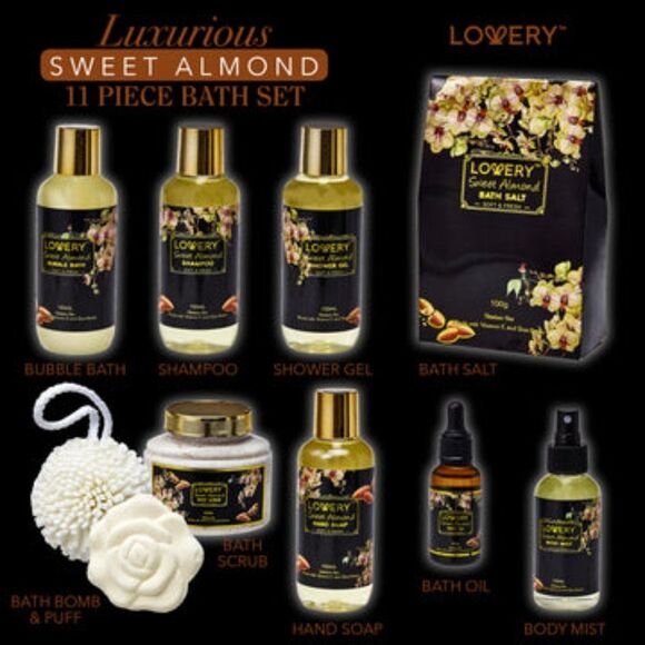 Lovery sweet almond bath gift set bath scrubs soaps and lotion - Picture 3 of 12